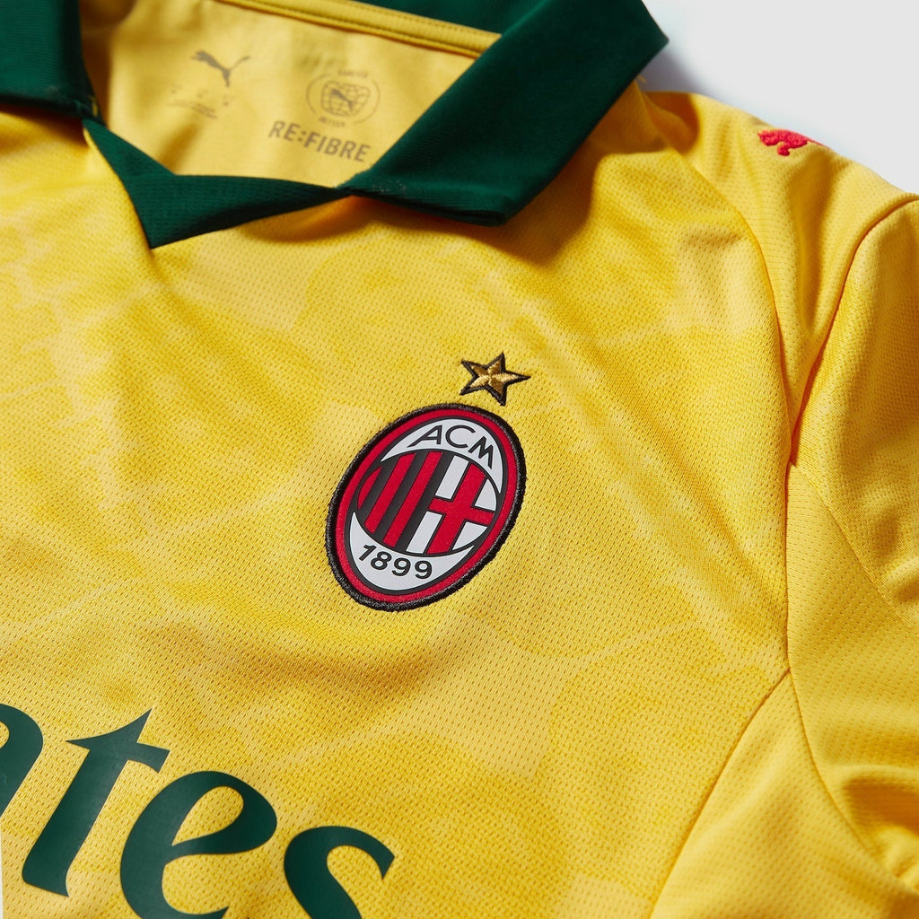 PUMA Men's AC Milan Third Jersey 25/26 (Sunny Yellow/Dark Myrtle)