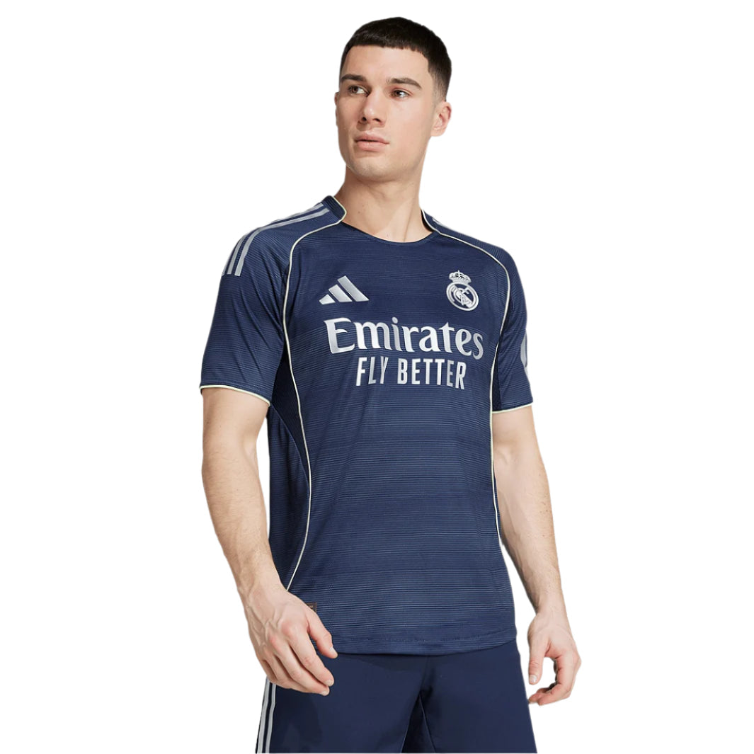 adidas MbappÃ© Real Madrid 25/26 Away Jersey w/ Champions League Patches (Legend Ink)