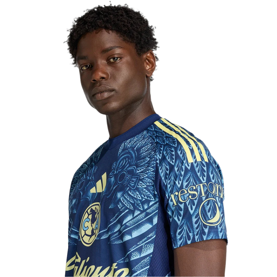 adidas A. Cervantes Men's Club AmÃ©rica 25/26 Authentic Away Jersey (Blue)