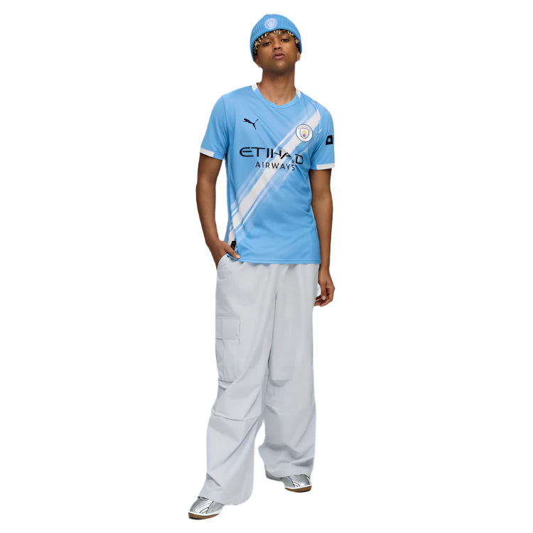 Puma Josko Gvardiol Manchester City Home Jersey 25/26 w/ EPL + Sponsor Patch (Team Light Blue/Puma White)