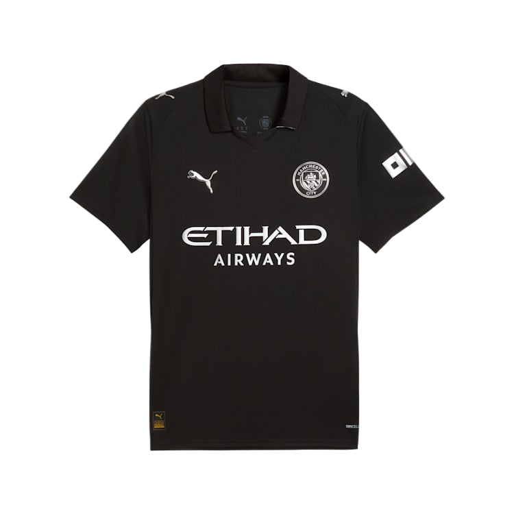 Puma Reijnders Men's Manchester City Away Jersey 25/26 w/ NRFR + EPL Patches (Puma Black)