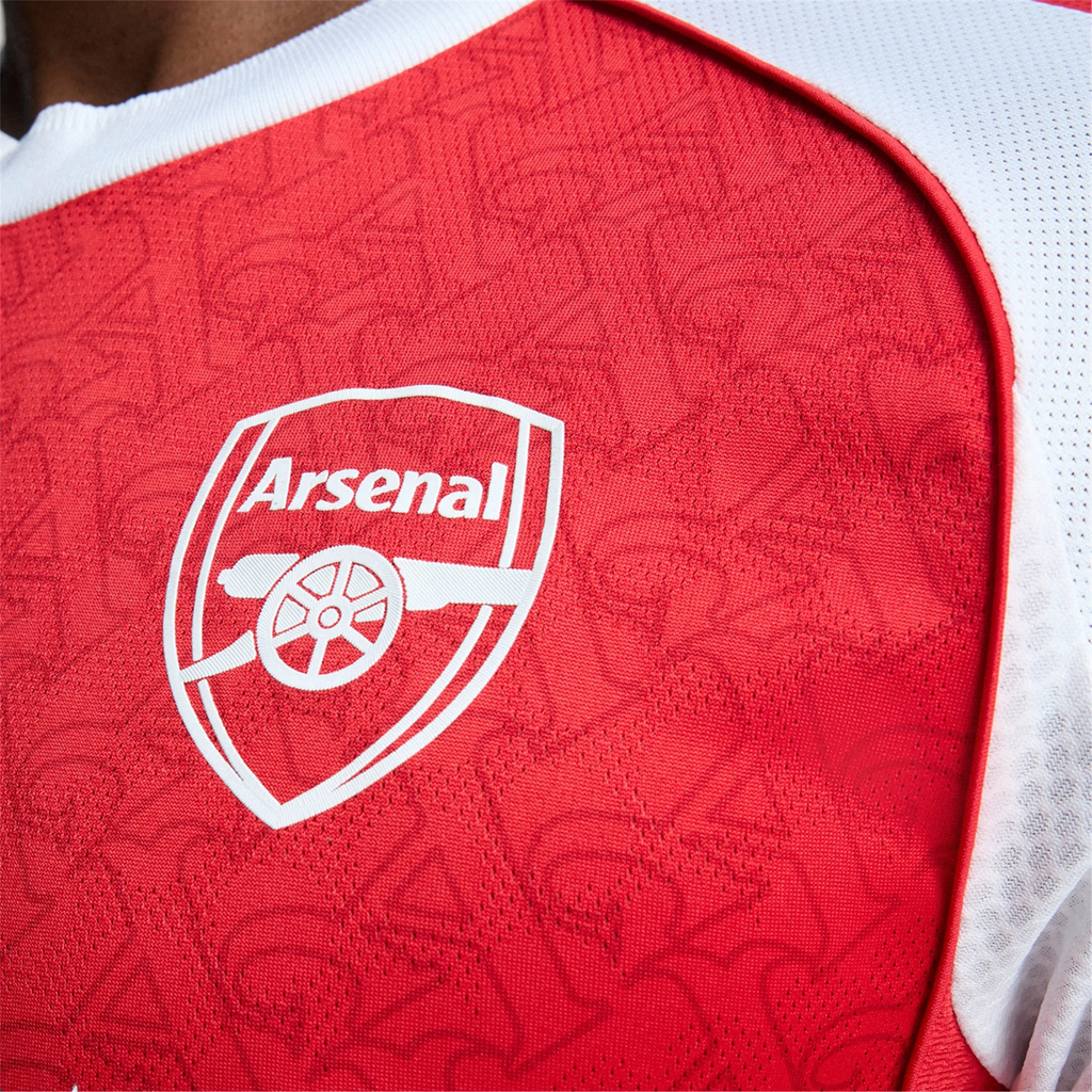 adidas Jakub Kiwior Arsenal FC Authentic Home Jersey 25/26 w/ EPL Patch (Better Scarlet/White
