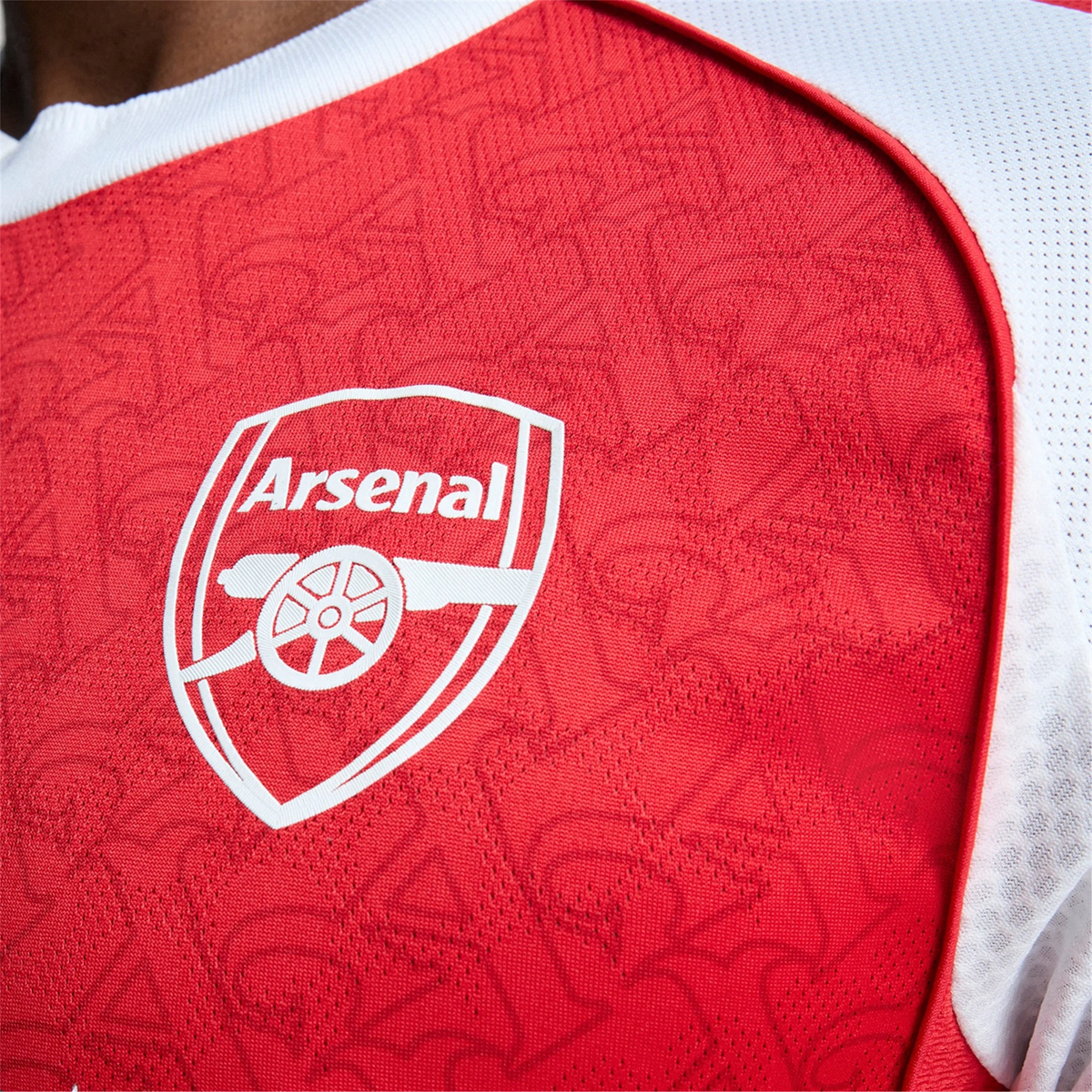 adidas Jurrien Timber Arsenal FC Authentic Home Jersey 25/26 w/ EPL Patch (Better Scarlet/White