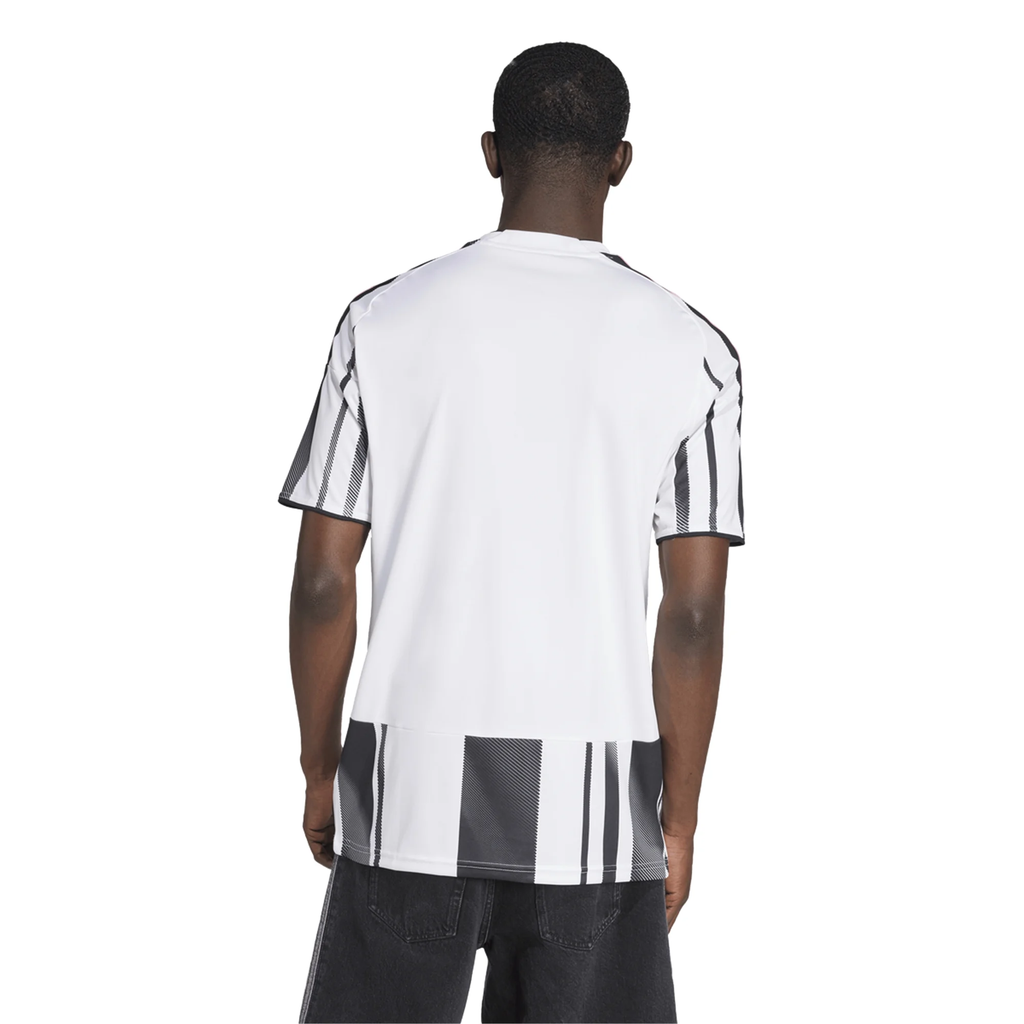 adidas Men's Juventus Vlahovic Home Jersey w/ Serie A Patch 25/26 (White/Black/Pink)