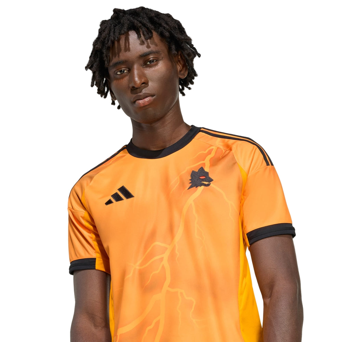 adidas Roma Paulo Dybala Away Jersey w/ Europa League Patches 25/26 (Orange/Black)