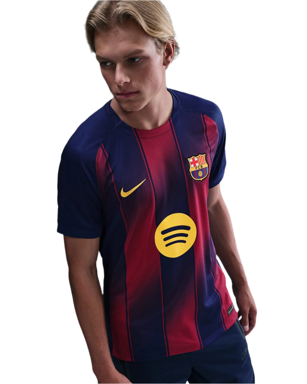 Nike Kounde FC Barcelona Home Jersey 25/26 w/ Champions League Patches (Deep Royal Blue/Midwest Gold)