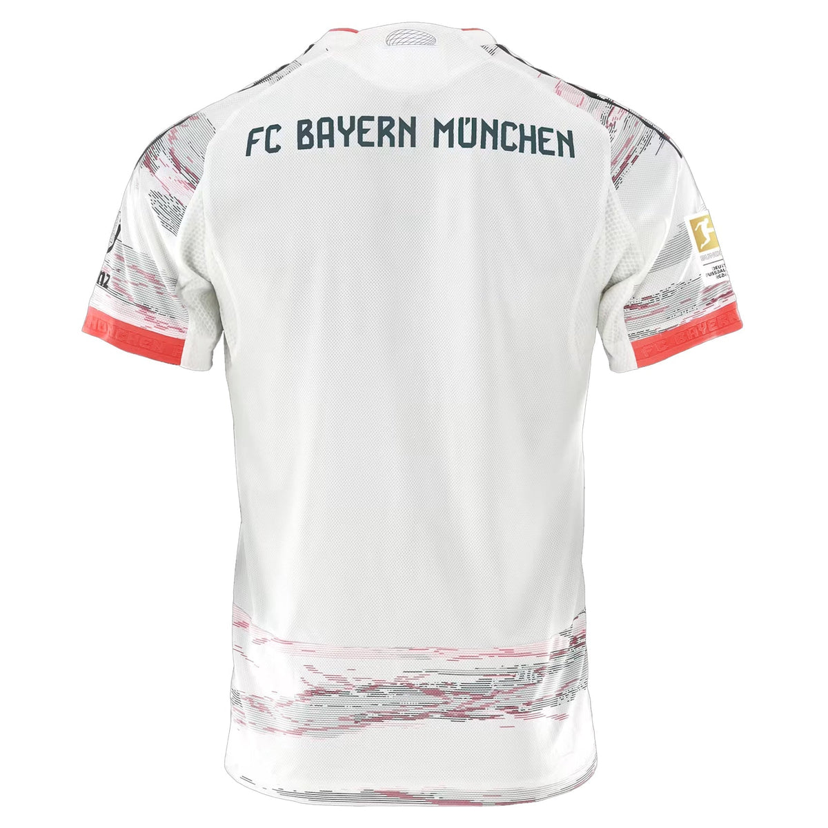 adidas Dier Authentic Away Jersey 25/26 w/ Sponsor + Meister Bundesliga Patch (White/Red)