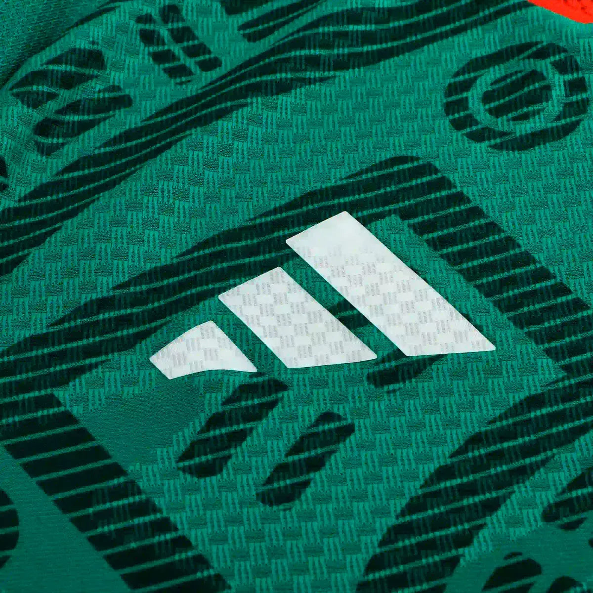 adidas Men's J. Vasquez Mexico Long-Sleeve Authentic Home Jersey 2026 (Bold Green)