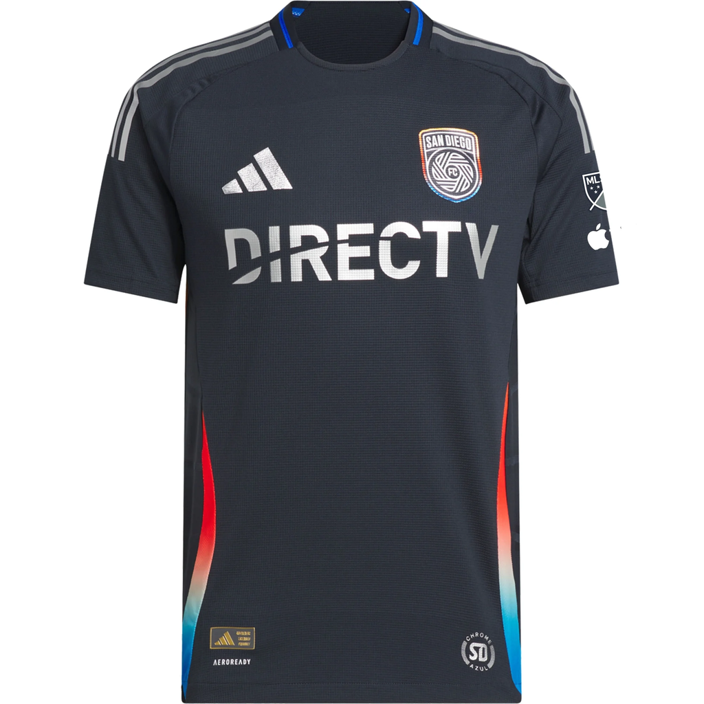 adidas AndrÃ©s Reyes San Diego FC Authentic Home Jersey w/ MLS + Apple TV Patches 25/26 (Night Navy)
