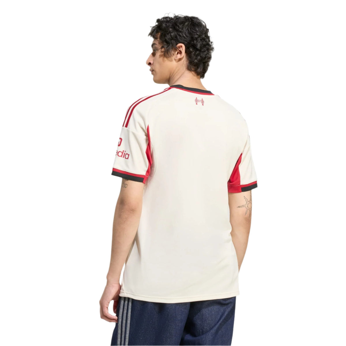 adidas Men's Liverpool Diogo Jota Away Jersey w/ Champions League Patches 25/26 (Wonder White)