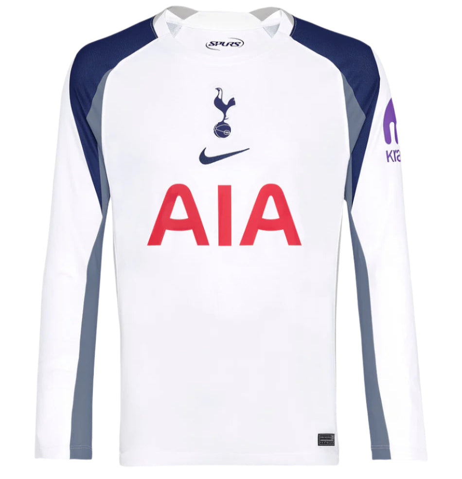 Nike Tottenham Hotspurs Home 25/26 Long Sleeve Jersey (White/Iron/Binary Blue)