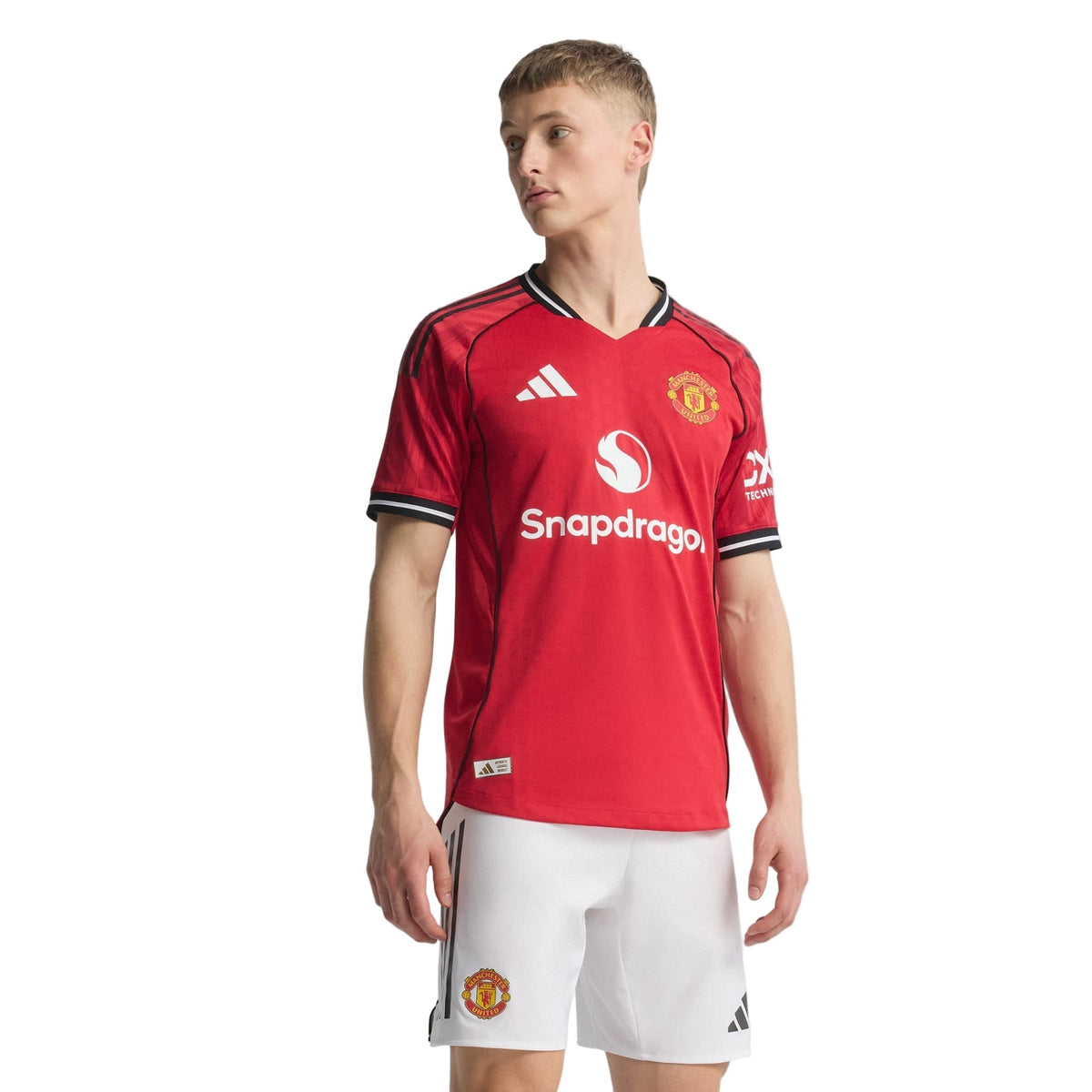 adidas Casemiro Men's Manchester United Authentic Home Jersey 25/26 w/ NRFR + EPL Patch (Red)