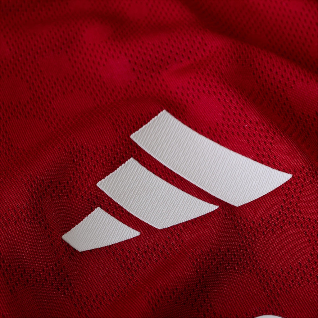 adidas Men's Liverpool FC Authentic Mac Allister Home Jersey 25/26 w/ Champions League Patches (Strawberry Red)