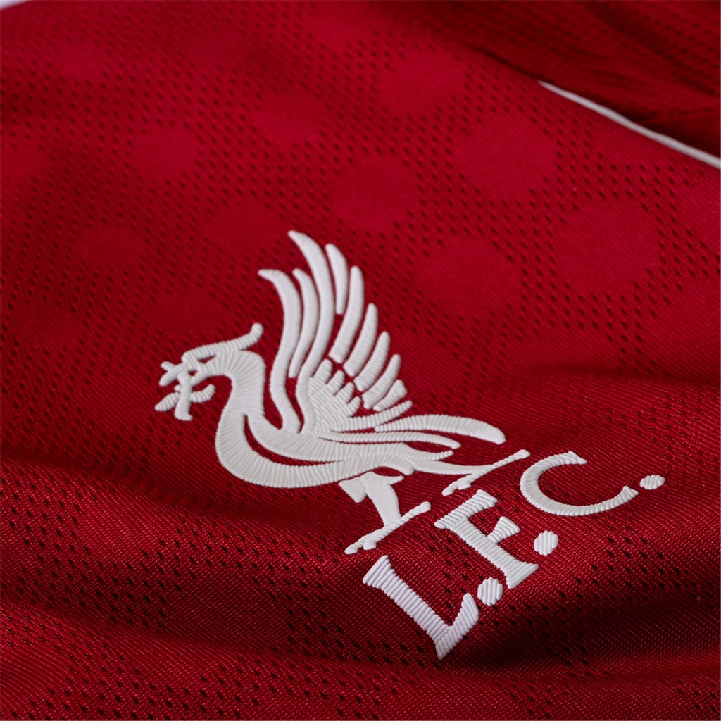 adidas Men's Liverpool FC Authentic Wirtz Home Jersey 25/26 w/ Champions League Patches (Strawberry Red)