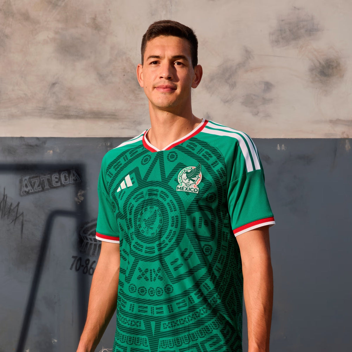 adidas Men's J. Quinones Mexico Authentic Home 2026 World Cup Jersey (Bold Green)