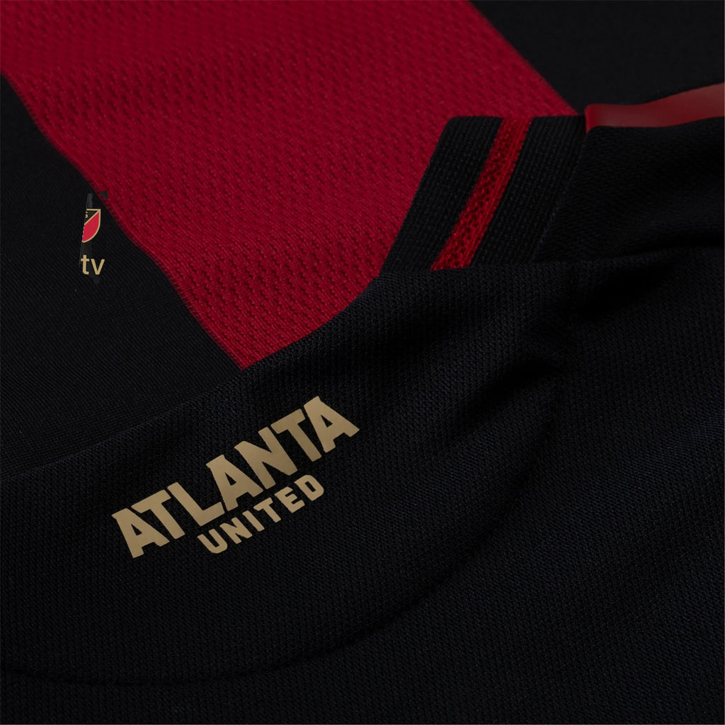 adidas Emmanuel Latte Lath Atlanta United Authentic Home Jersey w/ MLS Patches 25/26 (Red/Black)