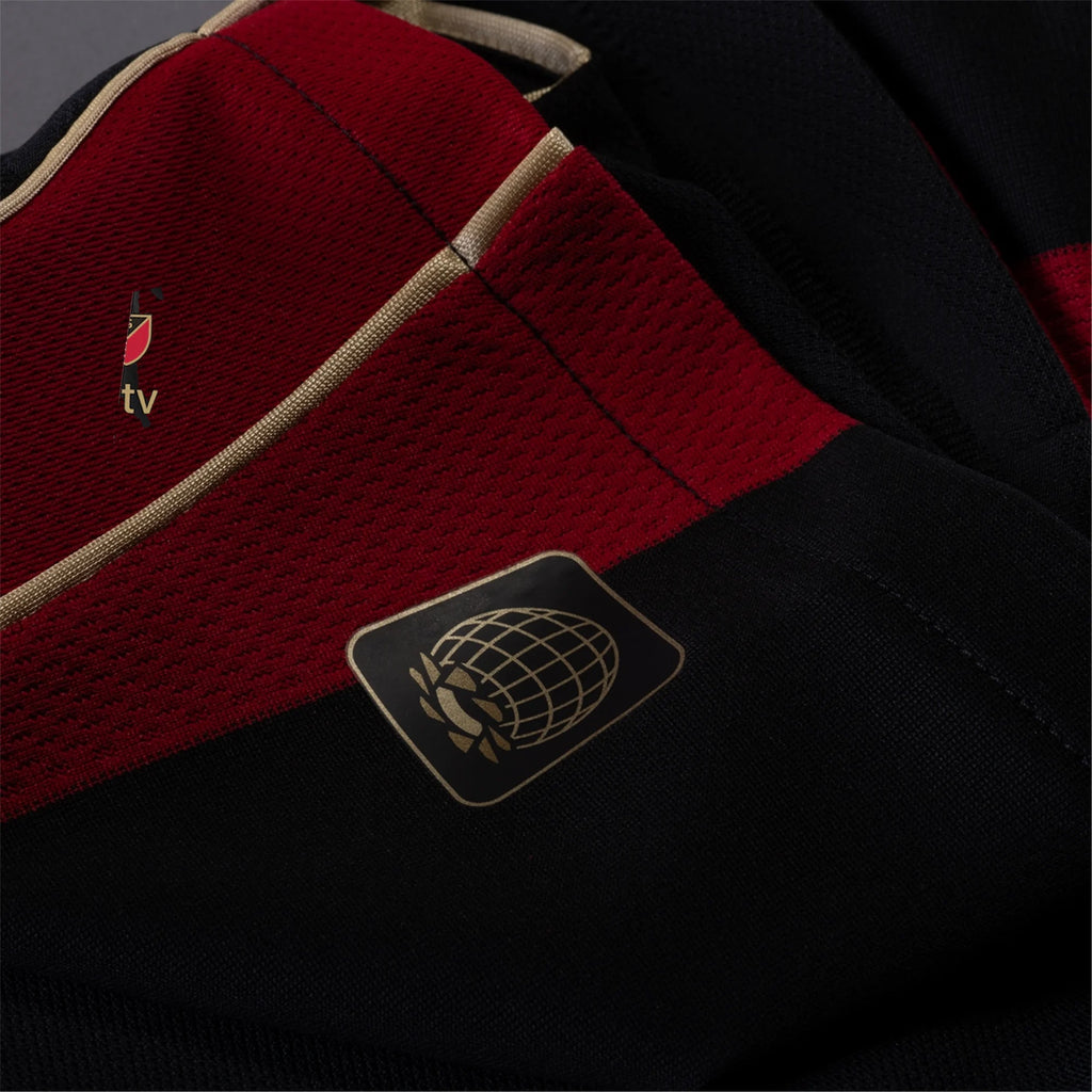 adidas Emmanuel Latte Lath Atlanta United Authentic Home Jersey w/ MLS Patches 25/26 (Red/Black)