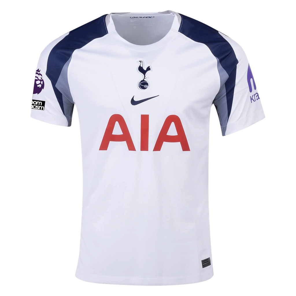 Nike Romero Tottenham Hotspurs Home Jersey w/ EPL + No Room For Racism Patch 25/26 (White/Iron/Binary Blue)