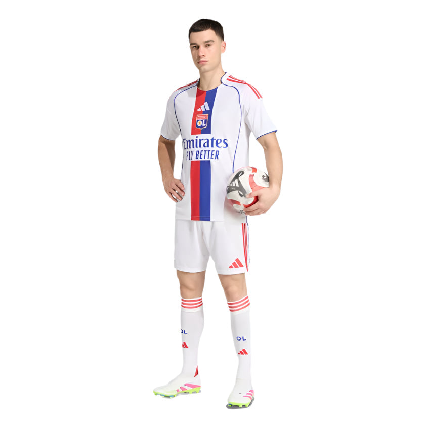 adidas Men's Olympique Lyonnais Home Jersey 25/26 (White)