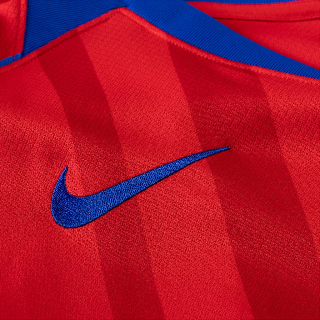 Nike Men's Paris Saint-Germain Archaf Hakimi T90 Third Jersey w/ Champions League Patches 25/26 (Sport Red/Hyper Royal)