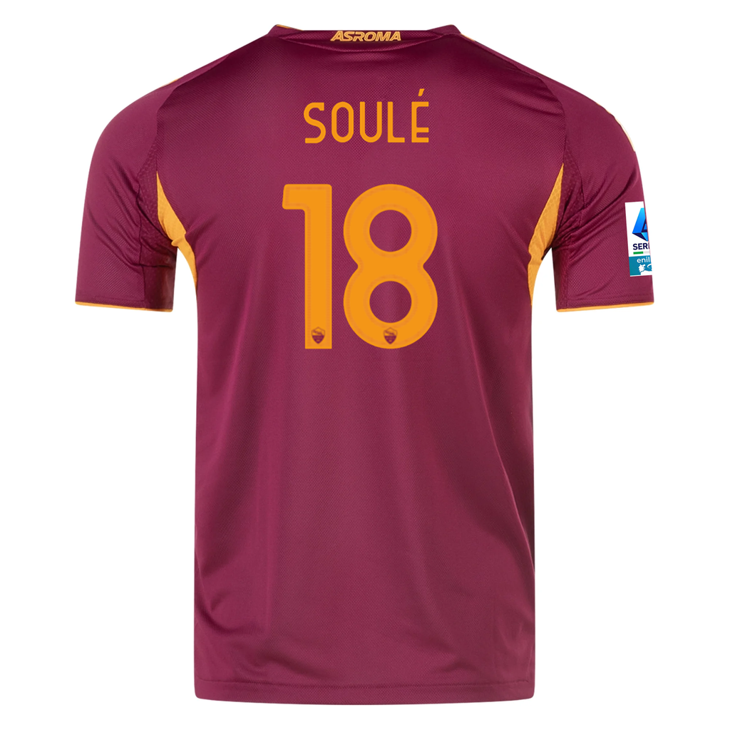 adidas Roma Authentic MatÃ­as SoulÃ© Home Jersey w/ Serie A Patch 25/26 (Burgundy)