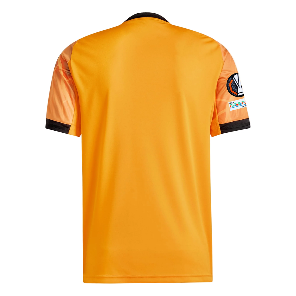 adidas Roma Away Jersey w/ Europa League Patches 25/26 (Orange/Black)