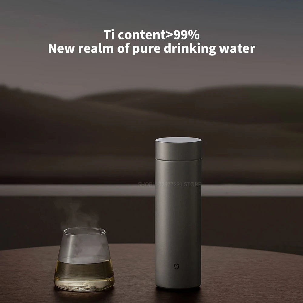 Mijia Thermos Cup Ti 2 TA1 Pure Titanium 480ML Capacity Material 6-hour Keep Warm Medical Material Travel Drink Thermos Cup