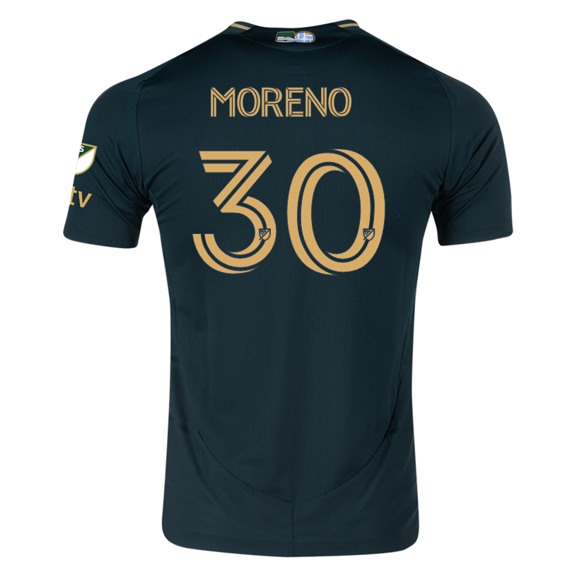 adidas Santiago Moreno Portland Timbers Authentic Home Jersey w/ MLS & Apple Patch 25/26 (Green/Gold)
