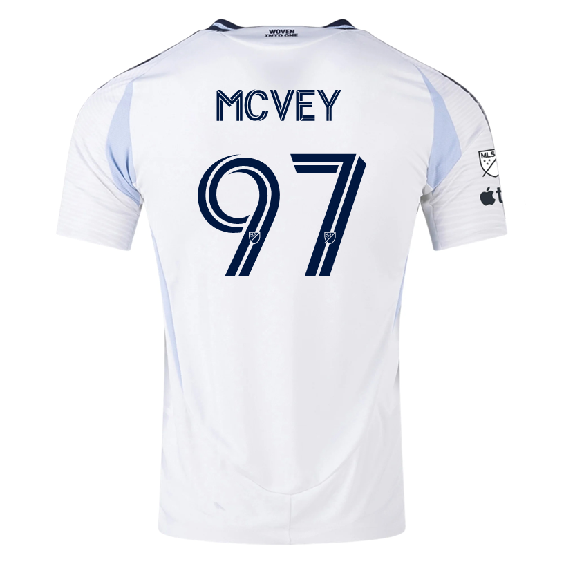 adidas San Diego FC Authentic Christopher McVey Away Jersey 25/26 w/ MLS & Apple Patch (White)