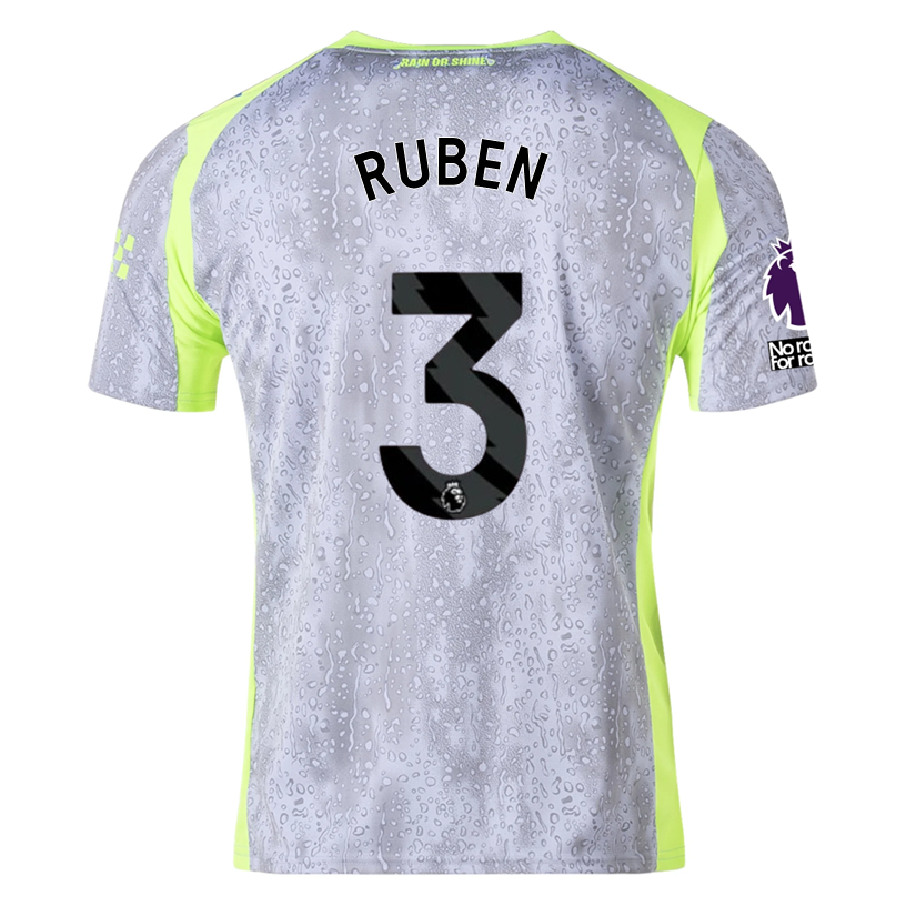 Puma Men's Manchester City Ruben Third Jersey w/ EPL + No Room For Racism Patches 25/26 (Cool Weather/Pro Green)