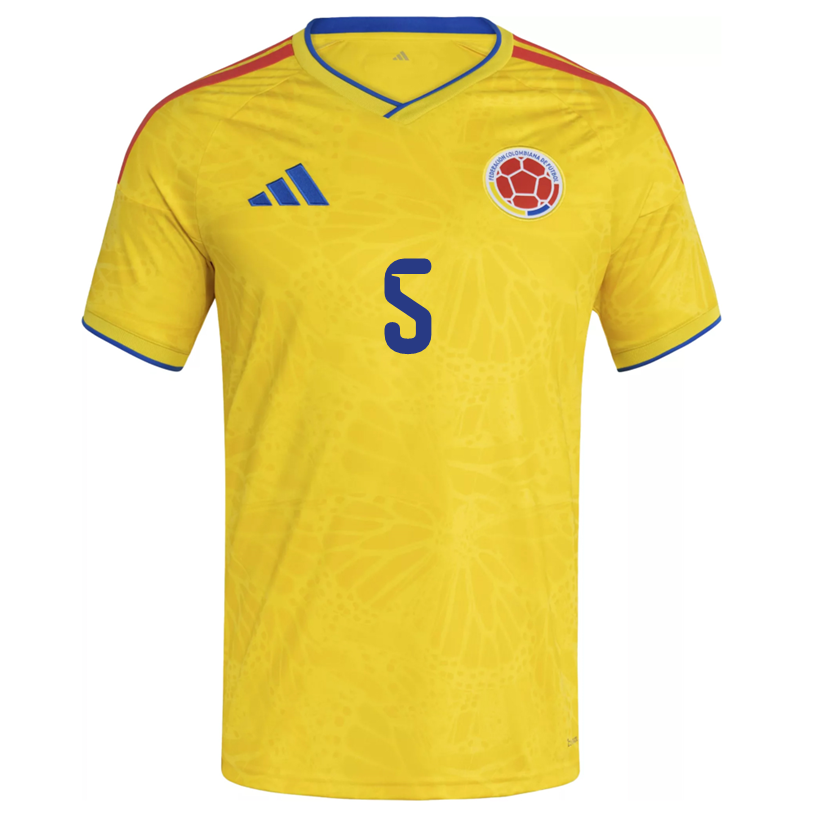 adidas Men's Castano Colombia 2026 Home Jersey (Impact Yellow)
