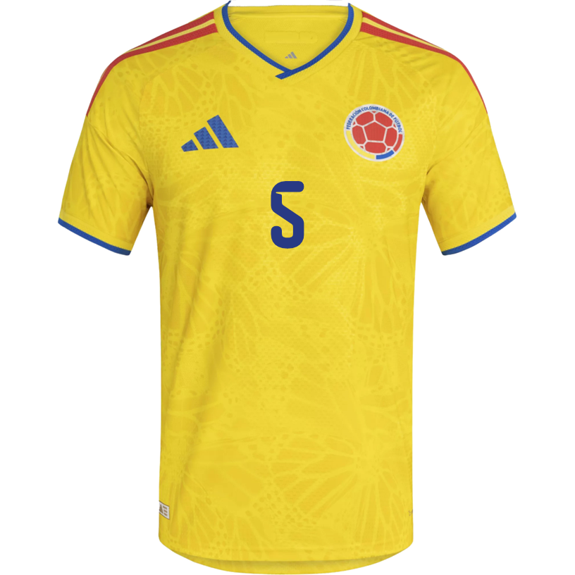 adidas Men's Castano Colombia 2026 Authentic Home Jersey (Impact Yellow)