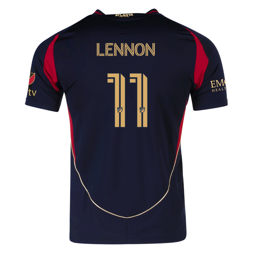 adidas Brooks Lennon Atlanta United Authentic Home Jersey w/ MLS Patches 25/26 (Red/Black)