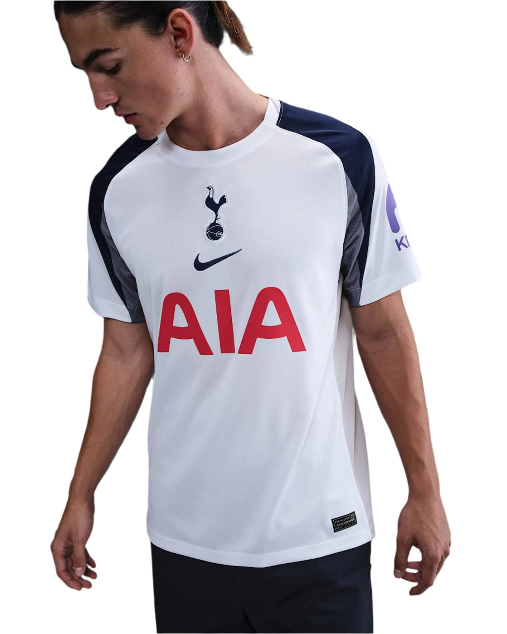 Nike Tottenham Hotspurs Home Jersey w/ EPL + No Room For Racism Patch 25/26 (White/Iron/Binary Blue)