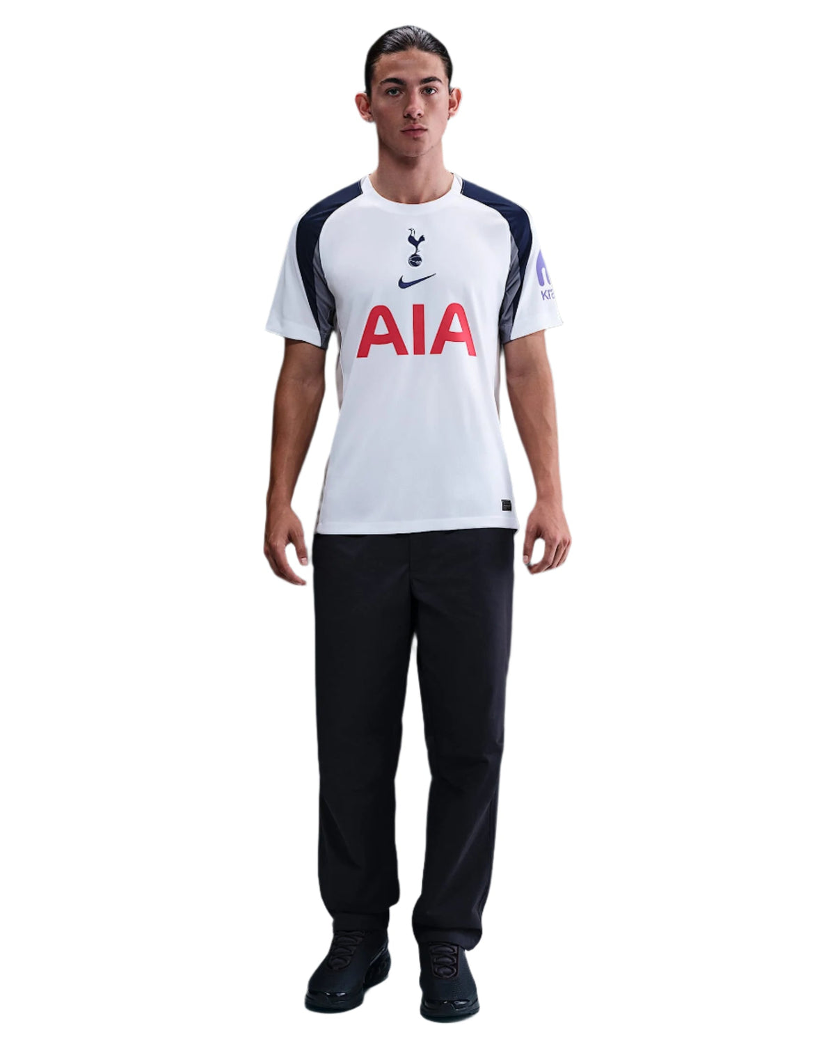 Nike Van de ven Tottenham Hotspurs Home Jersey w/ EPL + No Room For Racism Patch 25/26 (White/Iron/Binary Blue)
