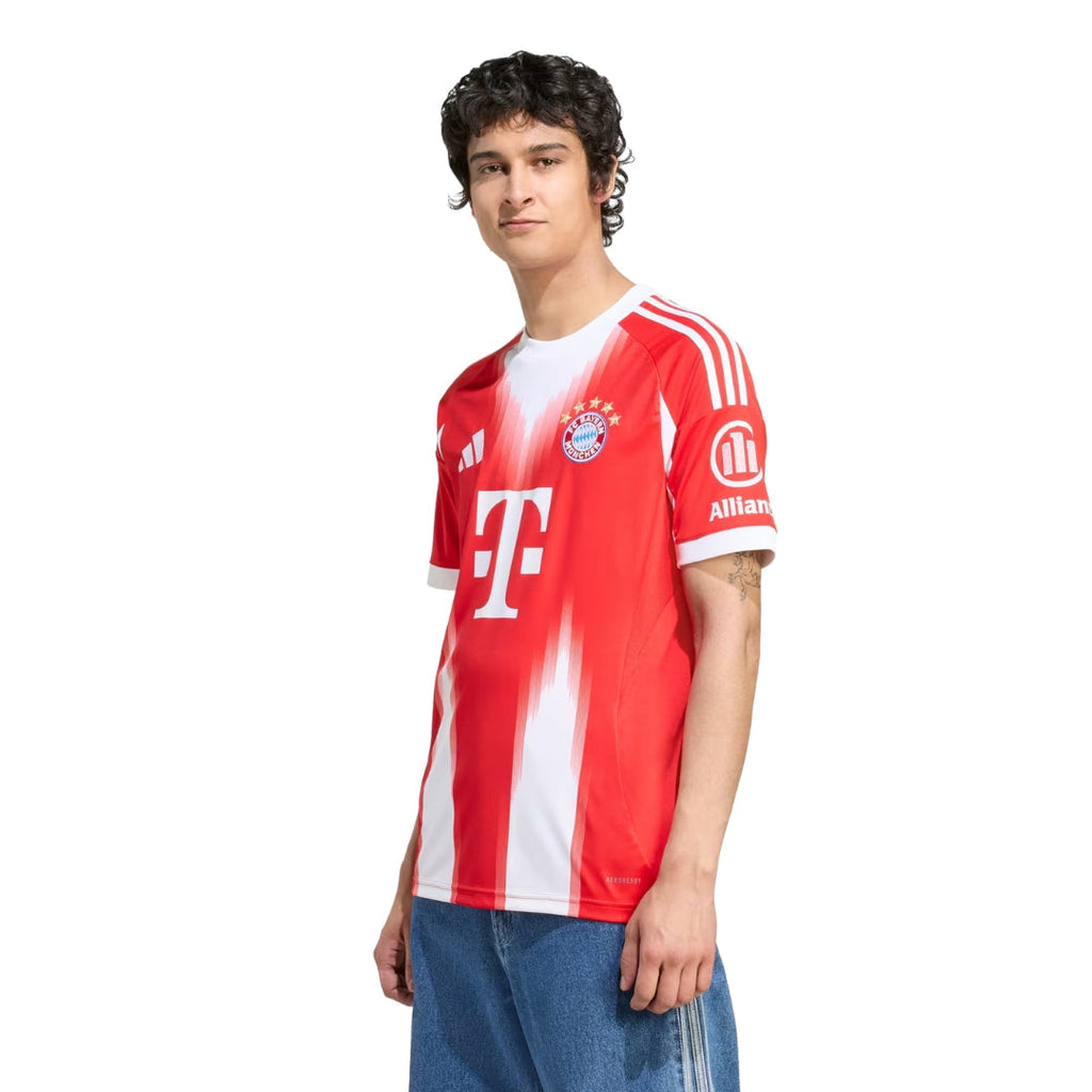 adidas Bayern Munich Musiala Home Jersey w/ Champions League Patches 25/26 (Red)