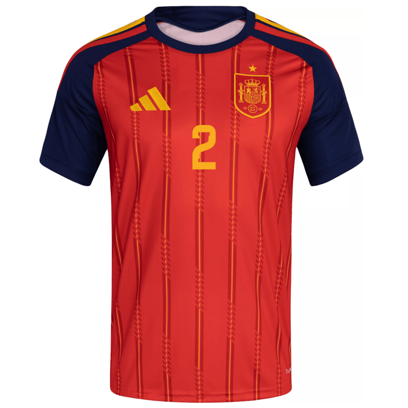 adidas Men's Carvajal Spain World Cup Home Jersey 2026 (Vivid Red)