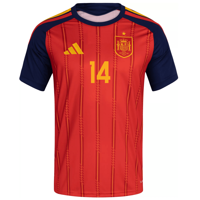 adidas Men's Cucurella Spain World Cup Home Jersey 2026 (Vivid Red)