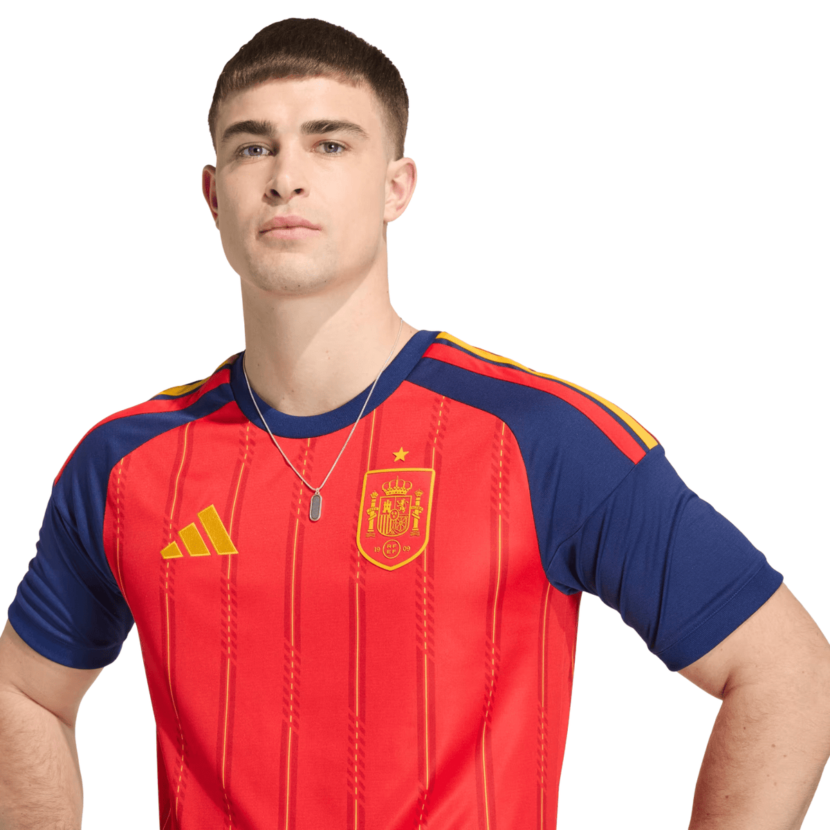 adidas Men's Raya Spain World Cup Home Jersey 2026 (Vivid Red)