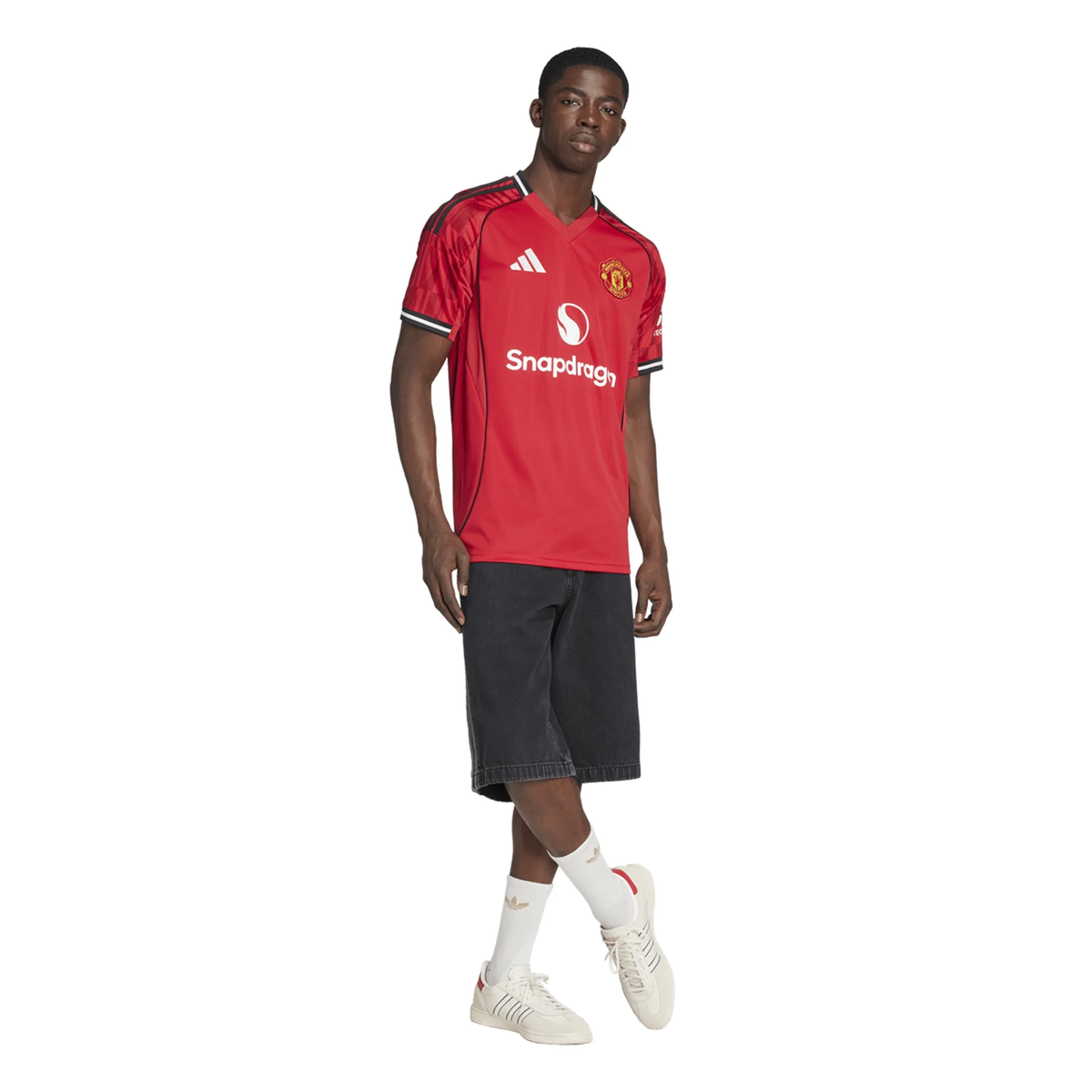 adidas Garnacho Men's Manchester United Home Jersey 25/26 w/ EPL + NRFR Patches (Red)