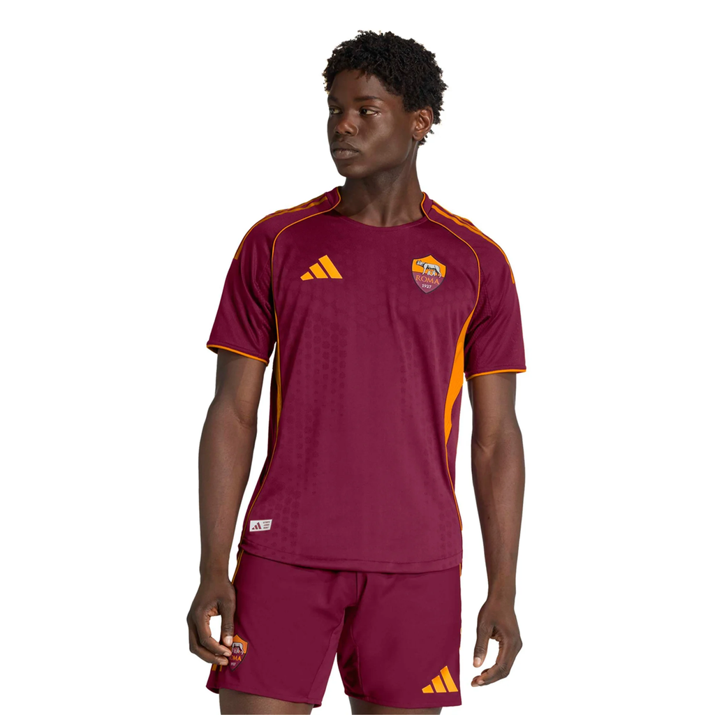 adidas Roma Authentic Gianluca Mancini Home Jersey w/ Europa League Patches 25/26 (Burgundy)