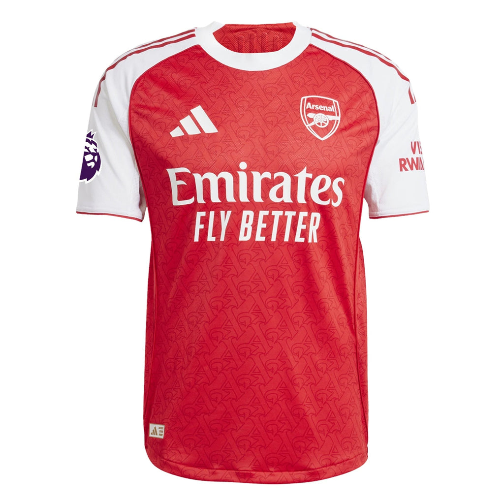 adidas Riccardo Calafiori Arsenal FC Authentic Home Jersey 25/26 w/ EPL Patch (Better Scarlet/White