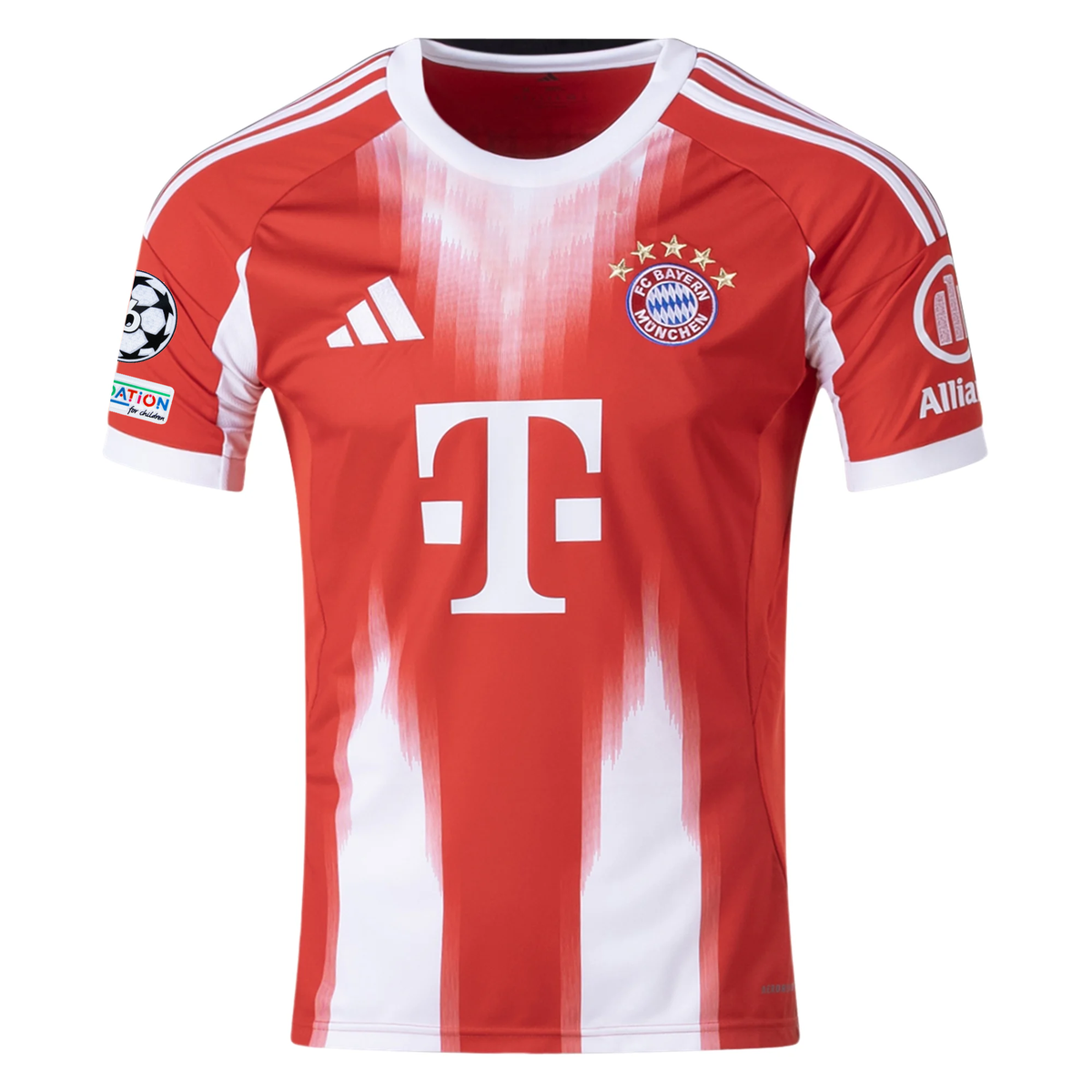 adidas Bayern Munich Laimer Home Jersey w/ Champions League Patches 25/26 (Red)