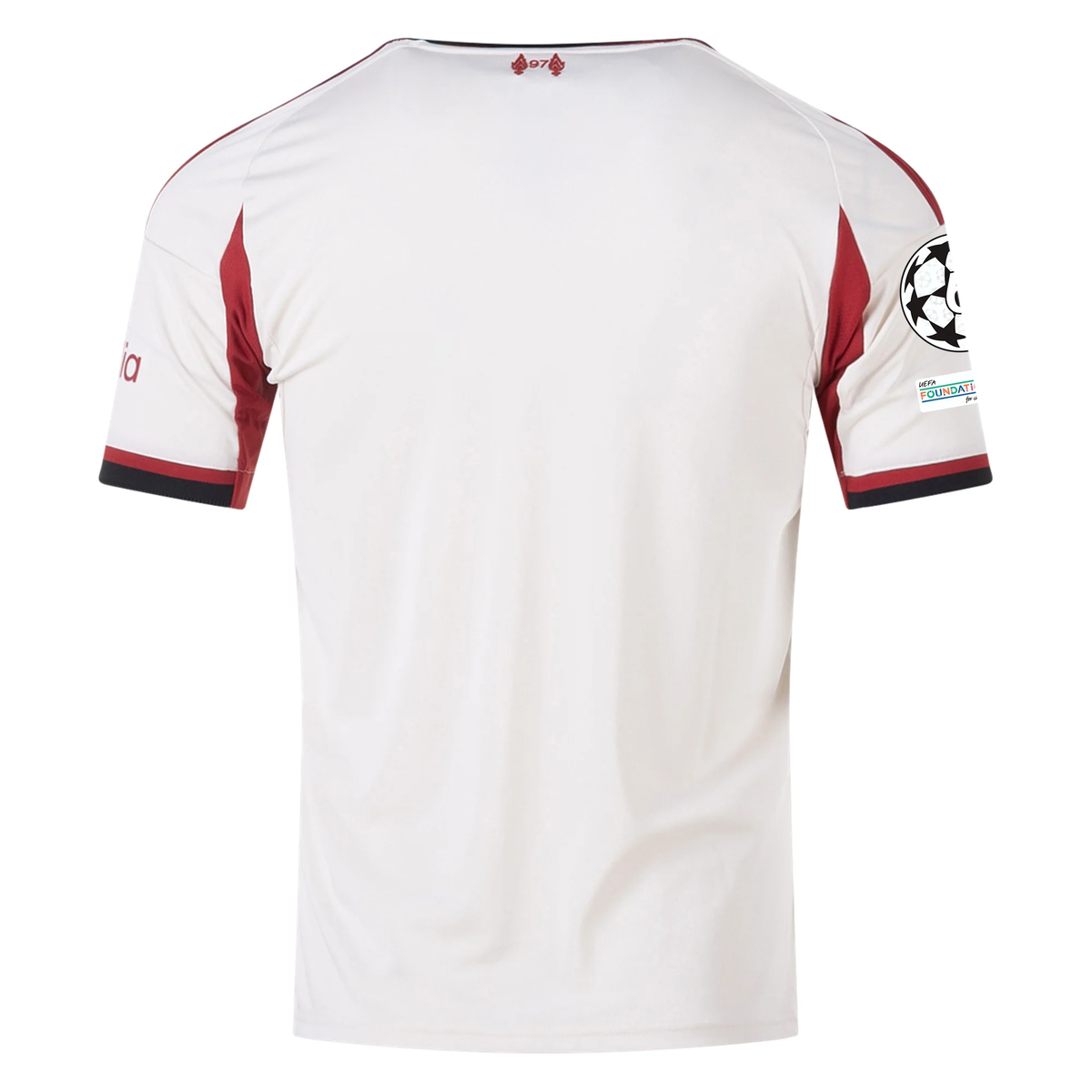 adidas Men's Liverpool Away Jersey w/ Champions League Patches 25/26 (Wonder White)