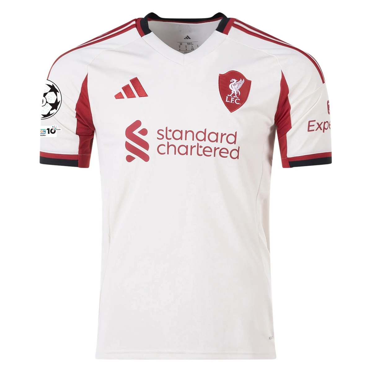 adidas Men's Liverpool Andry Robertson Away Jersey w/ Champions League Patches 25/26 (Wonder White)