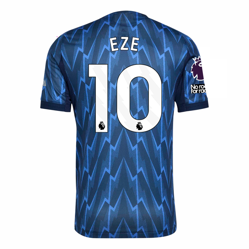 adidas Arsenal Authentic Eberechi Eze Away Jersey w/ EPL + No Room For Racism 25/26 (Indigo/Silver)