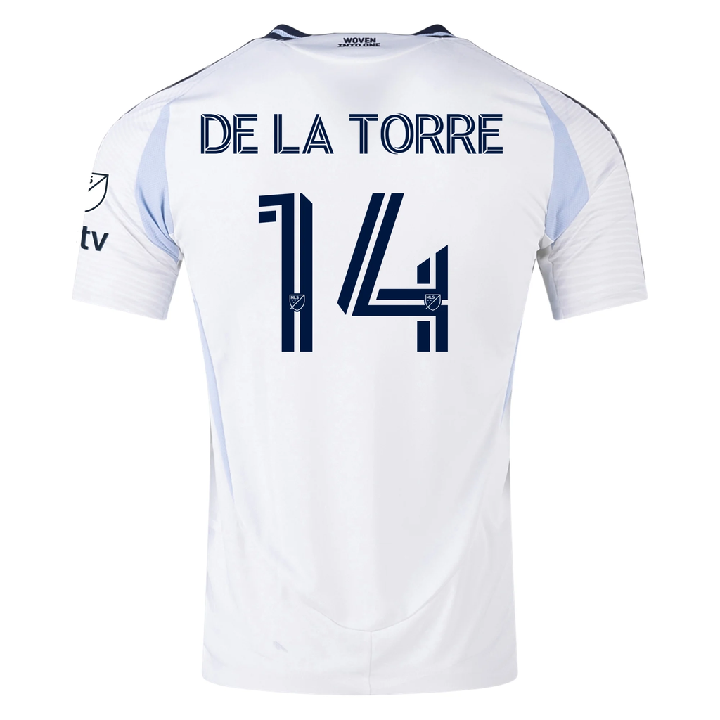 adidas San Diego FC Authentic Luca de la Torre Away Jersey 25/26 w/ MLS & Apple Patch (White)