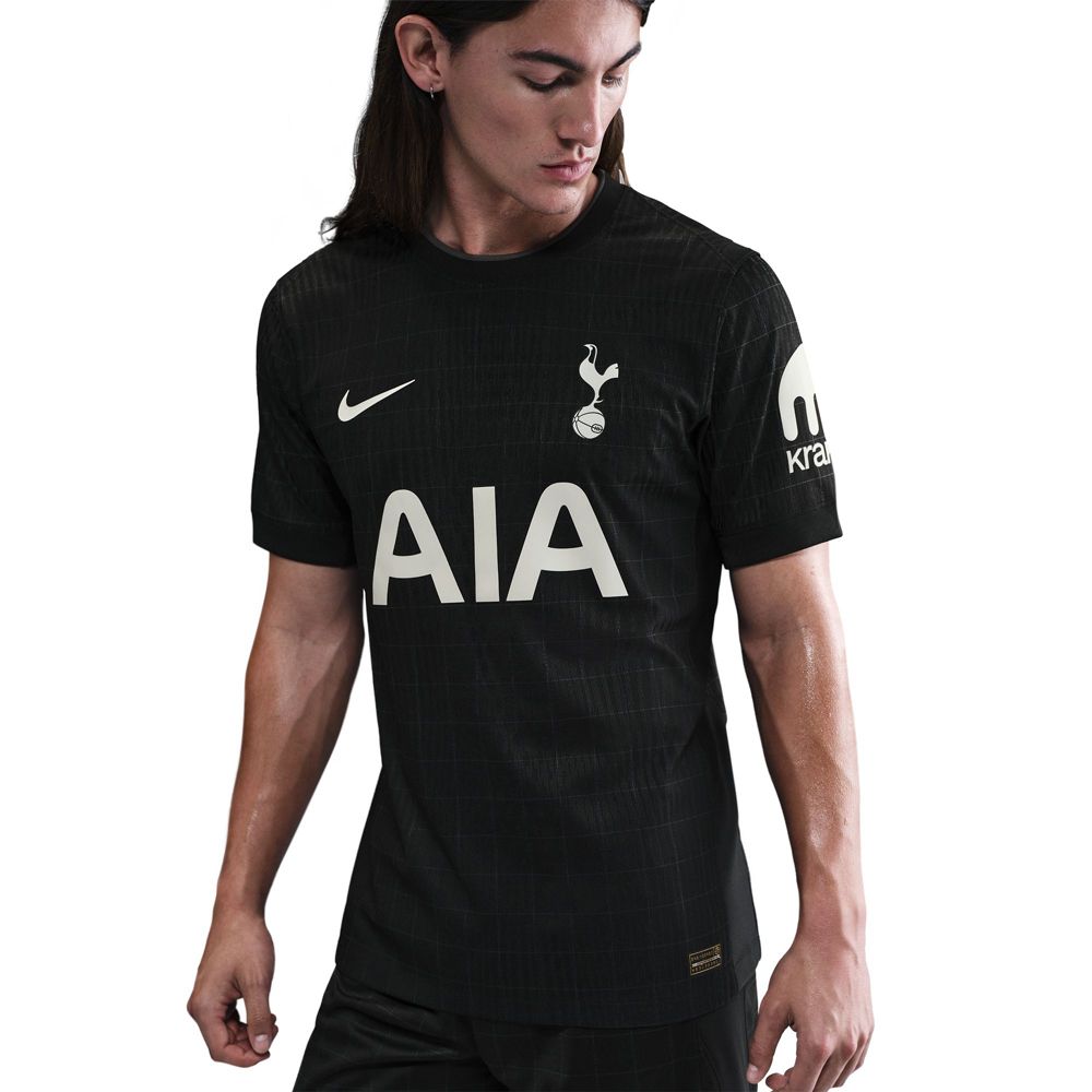 Nike Bergvall Tottenham Hotspur Authentic Away Jersey 25/26 w/ EPL Patch (Black/Iron)