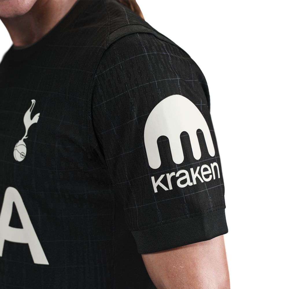Nike Bergvall Tottenham Hotspur Authentic Away Jersey 25/26 w/ EPL Patch (Black/Iron)