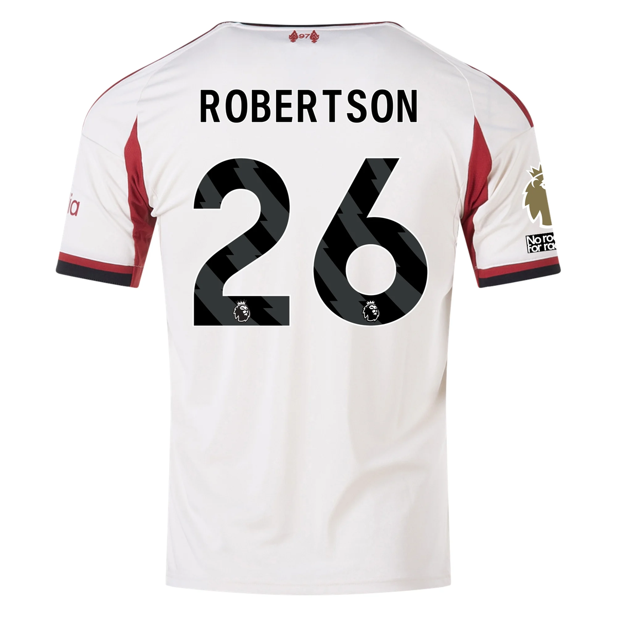 adidas Men's Liverpool Andy Robertson Away Jersey w/ EPL Champions Patch 25/26 (Wonder White)